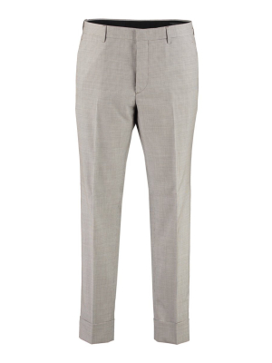 Prada Check Patterned Tailored Trousers