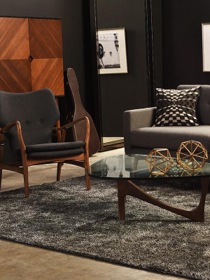 Nuevo Patrik Occasional Chair Wool Seat - Dark Grey