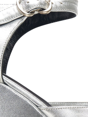 Rink Knotted Metallic Leather Platform Sandals