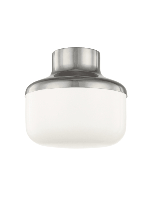 Livvy 9" 1 Light Flush Mount - Polished Nickel