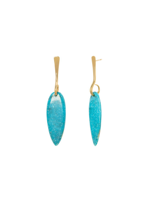 Turquoise Slender Spear Earrings