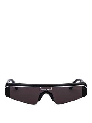 Balenciaga Eyewear Logo Printed Biker Sunglasses