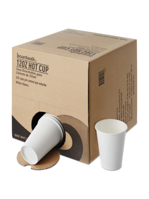 Boardwalk Convenience Pack Paper Hot Cups 12 Oz White 225/carton Wht12hcupop