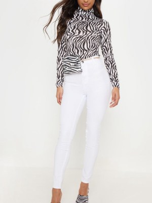 White Disco Skinny Jean