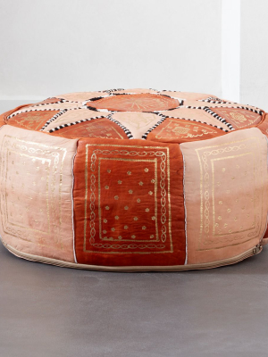 Moroccan Leather Pouf