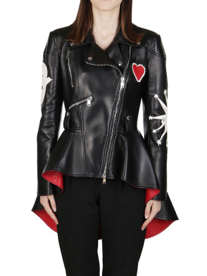 Alexander Mcqueen Peplum Biker Jacket