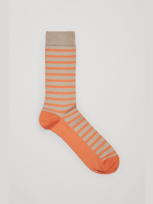 Tall Striped Ankle Socks