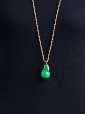 Jade Pear Necklace