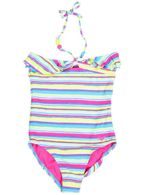 Roxy Girls' Island Tiles One Piece Swim Suit