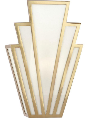 Empire Wall Sconce In Modern Brass