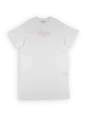 Fendi Kids Logo Print Crewneck T-shirt