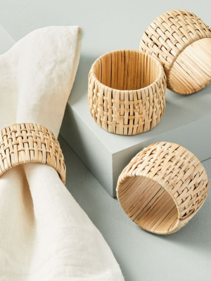 Rattan Napkin Rings (set Of 4)