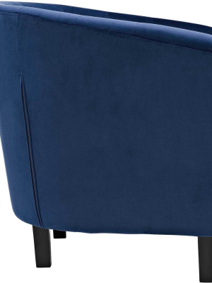 Paloma Upholstered Velvet Armchair Navy