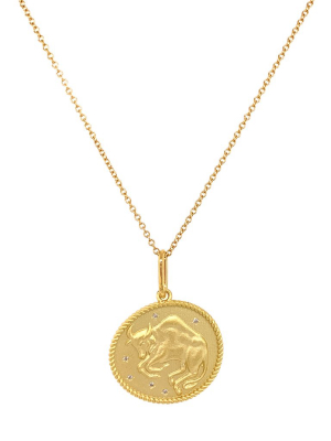 Zodiac Double Sided Necklace - Taurus