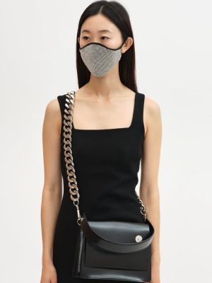 Pinch Shoulder Bag With Chain