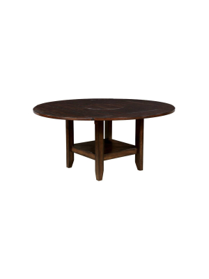 65" Drago Round Wood Dining Table Red - Iohomes