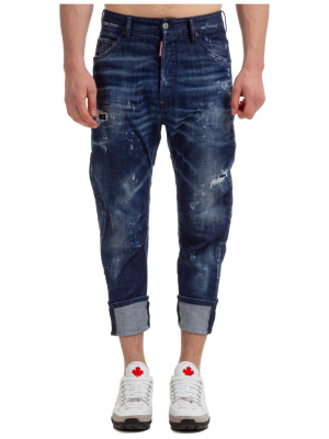 Dsquared2 Paint Splatter Straight-leg Jeans