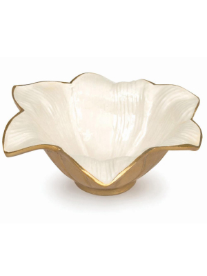 Julia Knight Lily 8" Bowl In Gold Snow