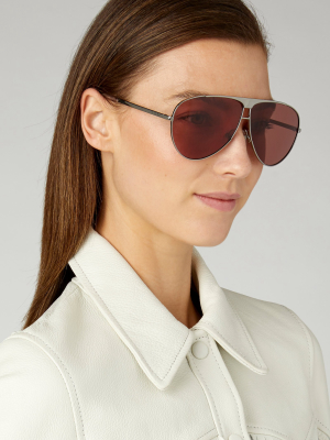 Metal Aviator Sunglasses