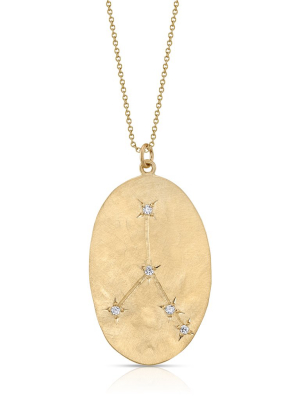 Brooke Gregson Cancer Astrology Necklace In Yellow Gold