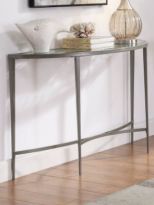 Harding X - Shaped Base Sofa Table Silver - Mibasics