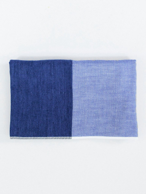 Yoshii Two Tone Chambray Hand Towel, Blue