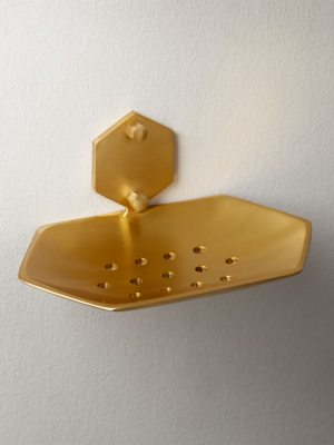 Hex Brass Wall Mounted Soap Dish