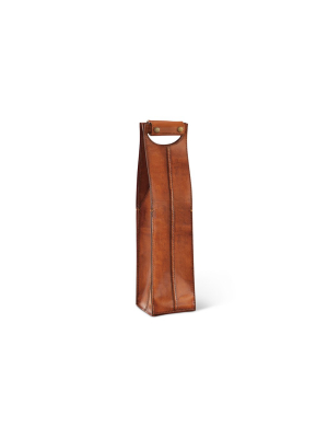 Leather Wine Carrier, Single