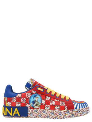 Dolce & Gabbana Portofino Carretto Print Sneakers