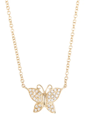 Zofia Day Diamond Butterfly Necklace