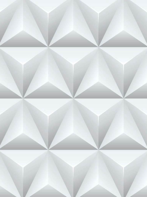 Triangle Origami Peel-and-stick Wallpaper In Grey By Nextwall