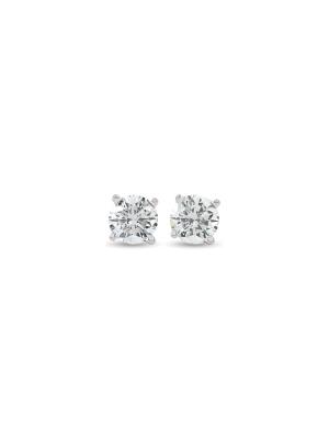 Pompeii3 2 Ct Platinum Moissanite Screw Back Studs 6mm