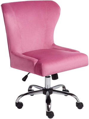 Studio 55d Erin Pink Fabric Adjustable Office Chair