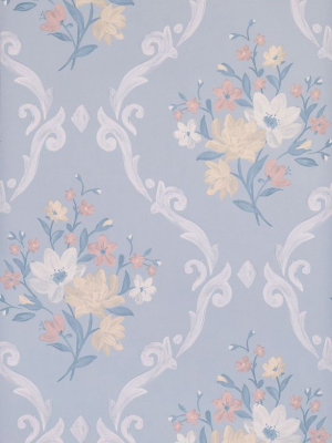 Sample Almudaina Wallpaper In Light Purple From The Deya Collection By Matthew Williamson