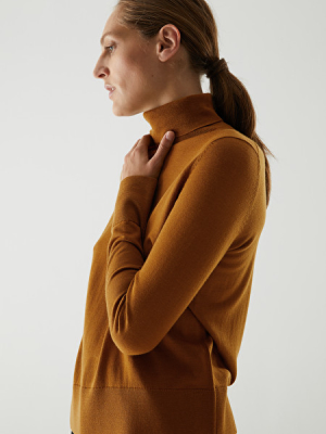 Merino Wool Roll-neck Sweater