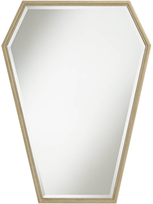 Possini Euro Design Dani Antique Silver 28" X 37 1/2" Hexagon Wall Mirror