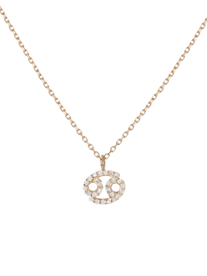 Pave Diamond Zodiac Necklace