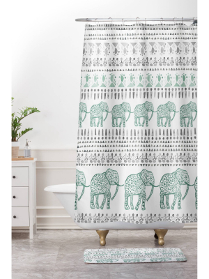 Dash And Ash Delight Way Shower Curtain Green - Deny Designs