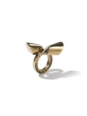 Pied-de-biche Double Hoof Ring In Brass