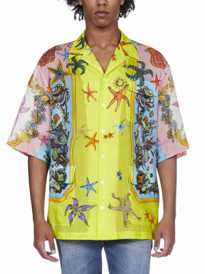 Versace Graphic Printed Short Sleeve Shirt