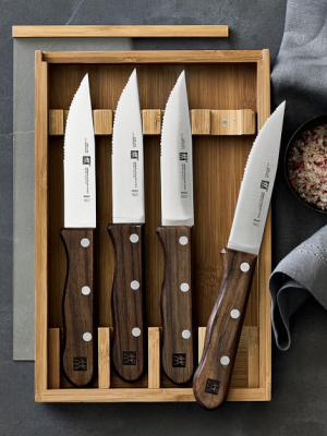 Zwilling J.a. Henckels 4-piece Wooden Steak Knives With Gift Box