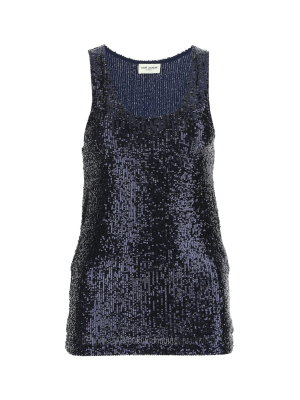 Saint Laurent Sequins Tank Top