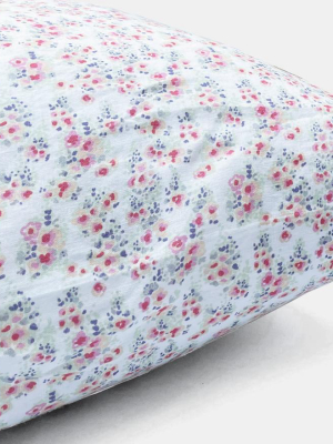 Linen Standard Pillowcase, Summer Flowers