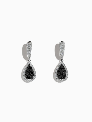 Effy 14k White Gold Black And White Diamond Drop Earrings, 2.13 Tcw