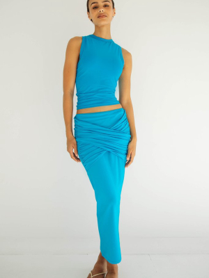 Priska Skirt Electric Turquoise