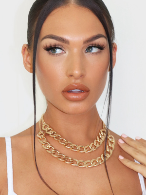 Gold Double Chain Necklace