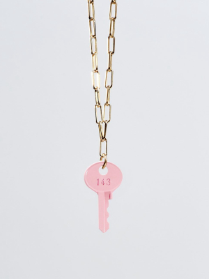Pastel Pink Dainty Brooklyn Necklace