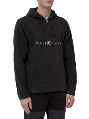 Fila Logo Embroidered Zipped Hoodie