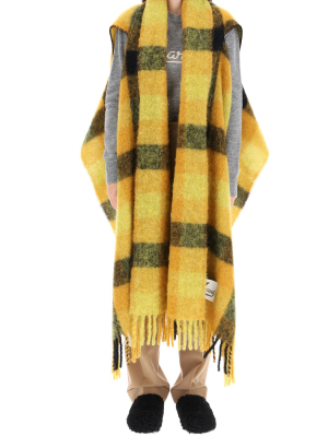 Marni Check Fringed Shawl