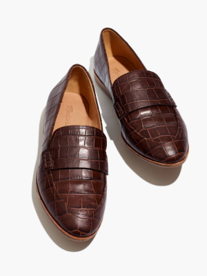 The Alex Loafer In Croc Embossed Leather